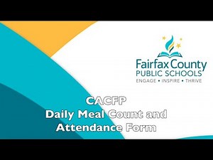 CACFP Daily Meal Count and Attendance Form