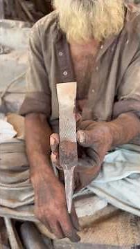 Old Iron File Transformed into a Traditional Carpenter Tool 🔥⚒️