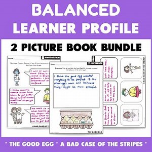Balanced Picture Books - IB PYP Learner Profile Traits Graphic Organizers