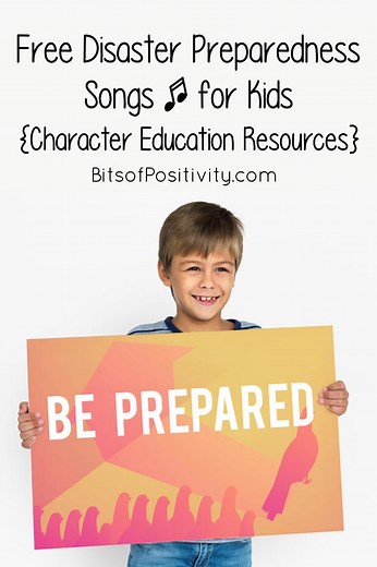Free Disaster Preparedness Songs for Kids {Character Education Resources}