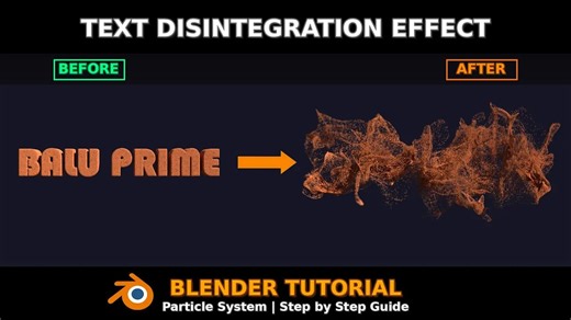 iBlender插件 Blender 中的文字分解效果 - 灰尘颗粒教程 Blender 3D 视觉特效