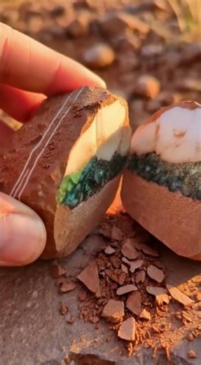 Never ignore a rock with TWO STRIPES! (Look inside) 😱🔨