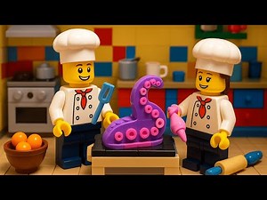 LEGO Octopus Leg Cake 🍰🐙 | Creative LEGO Baking