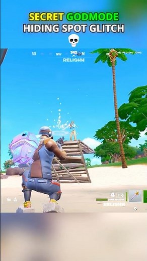 Secret Godmode Hiding spot glitch 💀 #fortnite #fortniteglitch #relishh