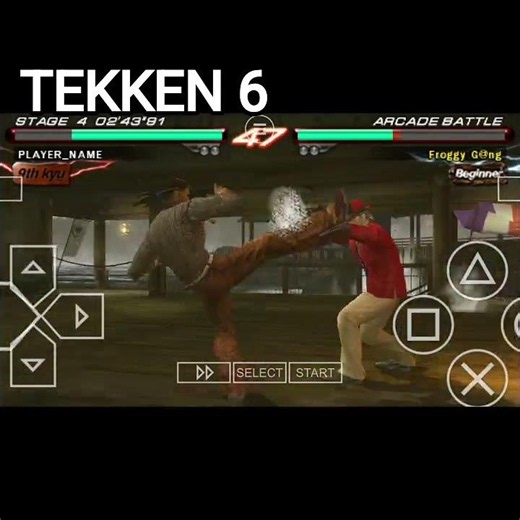 Tekken 6 Bruce Vs Eddy fight very hard level psp gameplay