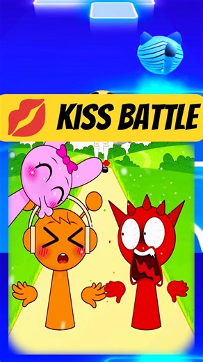 ⚡ 2 Sprunkis COMPETE… Who Gets More 💋KISSES?! 😱 (Tiles Hop) #sprunki #tileshop