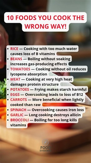 10 Foods You Cook the Wrong Way — Simple Fixes That Save Your Nutrients #healthyeating