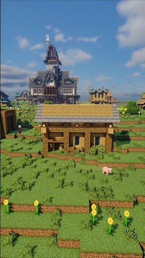 Minecraft’s Cutest Small Wooden Cabin Build! 🪵🏡✨