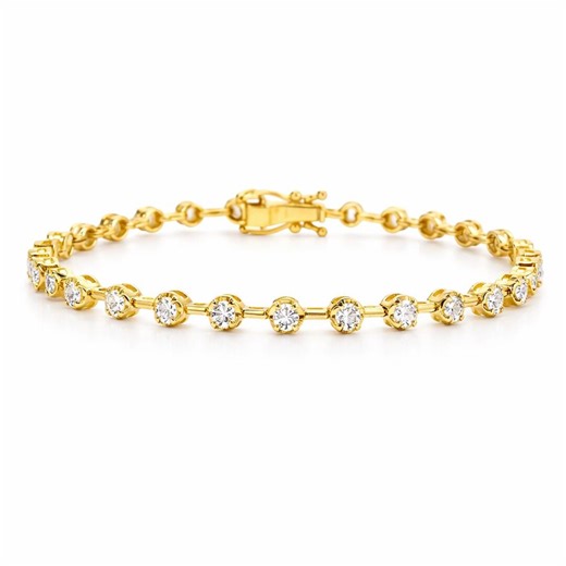Diamond Bracelet, 14k Yellow Gold, Classic Sparkle (1.13CT Diamonds) - Etsy
