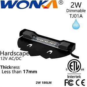 [Hot Item] IP65 Dimmable LED Hardscape Step Light with 2W 12V AC/DC with ETL
