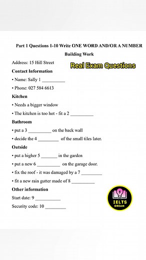 163K views · 2.8K reactions | IELTS Listening Actual Test  Exam: 01 June 2025 Real Exam Questions | 핀피핃핋핊 픻핣핖핒핞 | Facebook