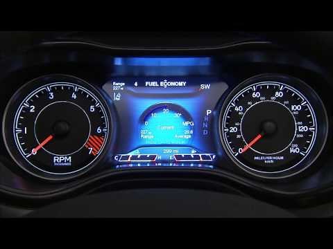 Instrument Cluster Display-The digital dashboard on the car instrument panel of 2018 Jeep Cherokee