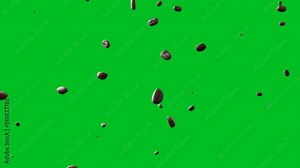 Beautiful animation of falling coffee beans with depth of field bokeh effect. 4k video is suitable for advertising, cafes, restaurants, websites, shops