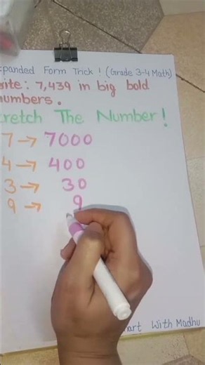 Expanded Form Math Trick for Grade 3-5! 🧠 (Expanded vs Standard Form)