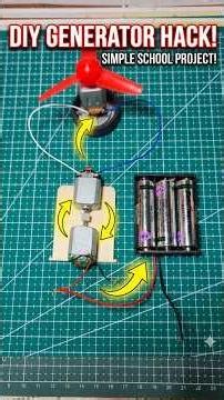DIY Power Generator ⚙️#dcmotor #diyprojects #shortvideo