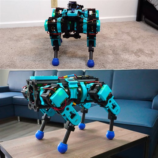 Engineer Uses 3D Printer to Create TOPS, a Quadruped Robot Dog That Can Dance