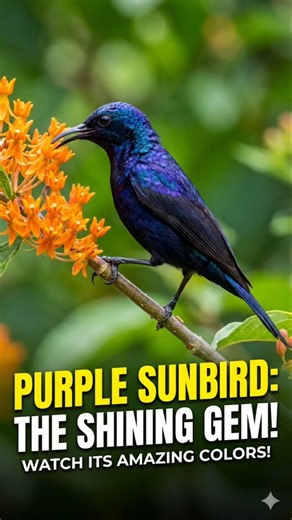 This tiny bird looks unreal… but it’s right here in India #purplesunbird