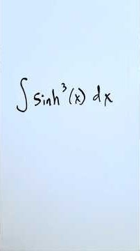 ∫ sinh^3 (x) dx