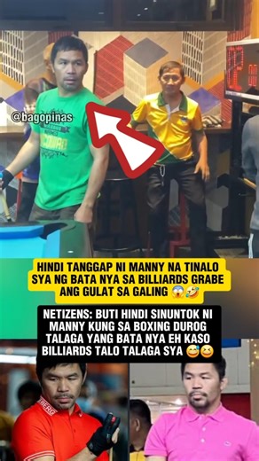PACMAN GULAT SA GALING! Billiards Match na nauwi sa tawanan! 😅🥊#shorts