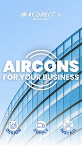 282K views · 276 reactions | At AC Direct, we design, supply, and install aircon systems for your business with free site visits and free nationwide delivery.  Trust us for a seamless, efficient aircon experience. Elevate your business today—it's as easy as click, play, install!  #ACDirect #AirconForYourBusiness #Aircons #ShopOnline | ACDirect | Facebook