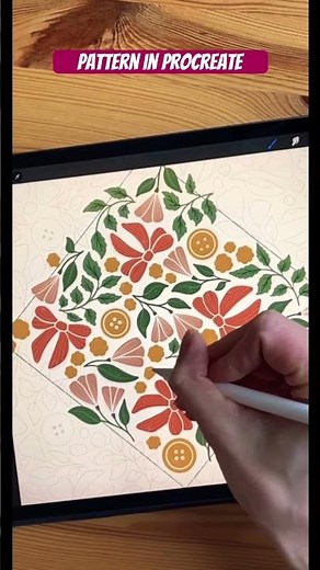 How to draw pattern procreate #procreatetutorials #digitalart #easyart #patternmaking #shorts