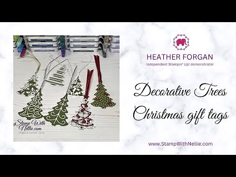 Get a Sneak Peek at Stampin' Up!'s Decorative Trees dies and how to make gift tags with them