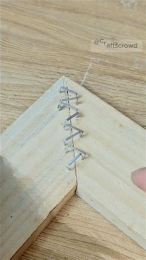 Staples Work Like Magic to Join Two Woods! #woodworking #woodjoint