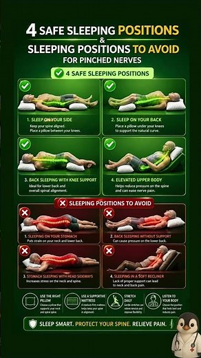 4 Safe Sleeping Positions & Sleeping Positions to Avoid for Pinched Nerves