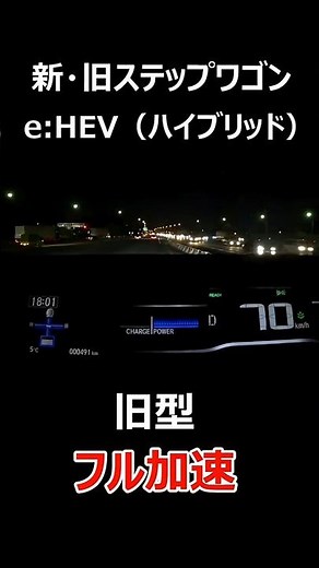 Honda New and Previous Step WGN e:HEV Full Acceleration Sound