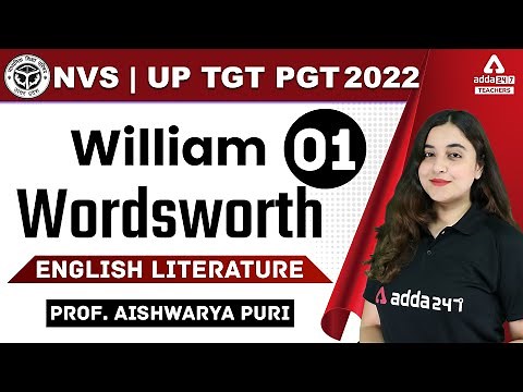 NVS/UP TGT PGT 2022 | TGT PGT English Classes | William Wordsworth #1 | By Aishwarya Puri