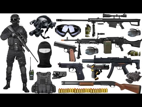 Special Forces Military Toy Gun Set Unboxing, Mp5, Sniper Rifles, Manchine Gun, Baretta, Colt M 1911