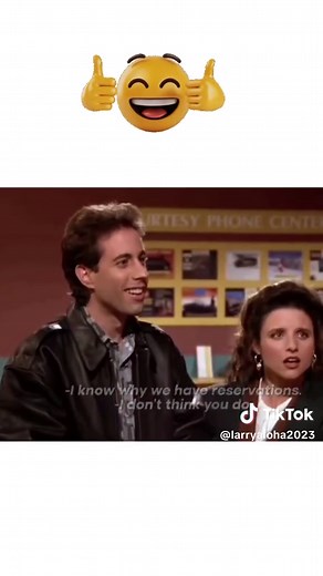 Seinfeld’s unforgettable “car reservation” scene — Jerry hilariously points out the difference between taking a reservation and actually holding it, a classic slice of observational comedy. #Seinfeld #ClassicComedy #JerrySeinfeld #tiktokretrocontest #90sTV