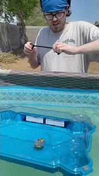 Having Beyblade Burst Battles In The Pool During Summer
