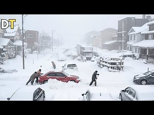 Massive Snowstorm in Manitoba,Canada! Strong Winds and Blizzards Paralyze Winnipeg!