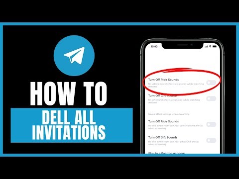 how to delete all invitations from groups on telegram