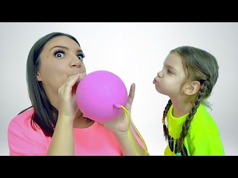 Balloon blow to pop Party with Unboxing and Surprise Toys for Kids