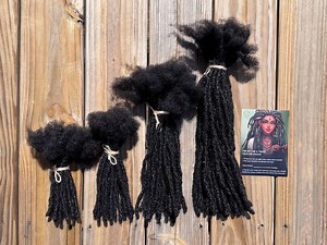 Human Hair Interlocked Dreads: Natural Black, Afro-texture, Durable - Etsy
