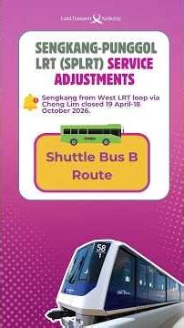 #SPLRT service adjustments: Take Shuttle Bus B towards Thanggam