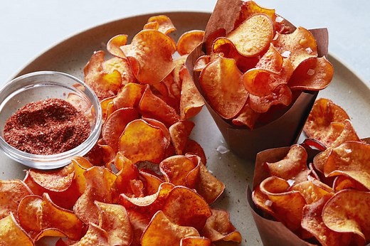 Spicy BBQ Sweet Potato Chips - What's Gaby Cooking