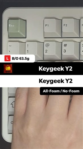 Keygeek Y2 | Foam vs NoFoam Keyboard Sound. Which is Better? #keyboard #keyboardswitches
