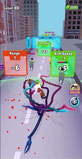 Alien Invasion Begins ! 🛸 Alien Run - Tentacle Attack | Level 80 |