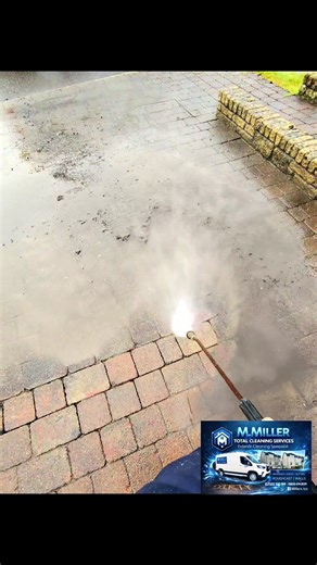 Driveway pressure washed biocide treated then kiln dried sand to fill any joints I dont normally leave as much sand on the drive once finished but the customer wanted extra sand as it was forcast heavy rain later today for a free no obligation quote please feel free to get in touch #drivewaycleaning #pressurewashing #worklife #jetwashing #cleantok