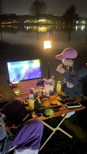 Night Camping Hits Different with This 🔥 Portable Touch Screen #portablemonitor #oemfactory