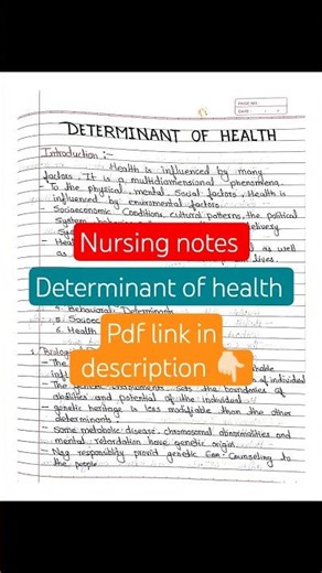 Determinant of health || nursing notes || B.sc nsg, GNM