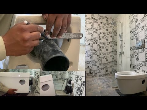 Concealed commode installation || concealed commode and accessory fitting ||#mufeng #concealed