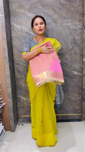 S.T Waykar fancy sarees on Instagram: "✨Saree code-TH799 ✨ Website Booking-stwaykar.in ✨Price-1200 ✨ Tissue Organza"