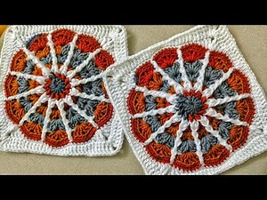 Beginner's Guide : Cathedral window Stained Glass Granny Square 👉Crochet For Beginner's ‪@sara1111‬