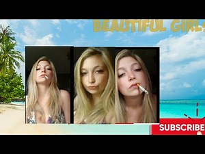 Blonde girl smoking# smoking model in style# beautiful girls smoking