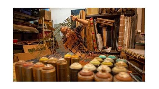 [Interview] From Streets to Samsung Art Store: Logan Hicks Discusses His Creative Process and Inspiration Behind Urban Stencil Art