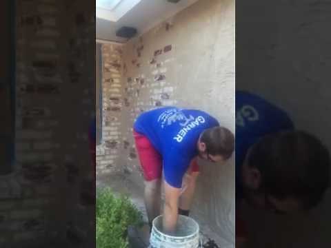 How to do a German Smear on Brick Home